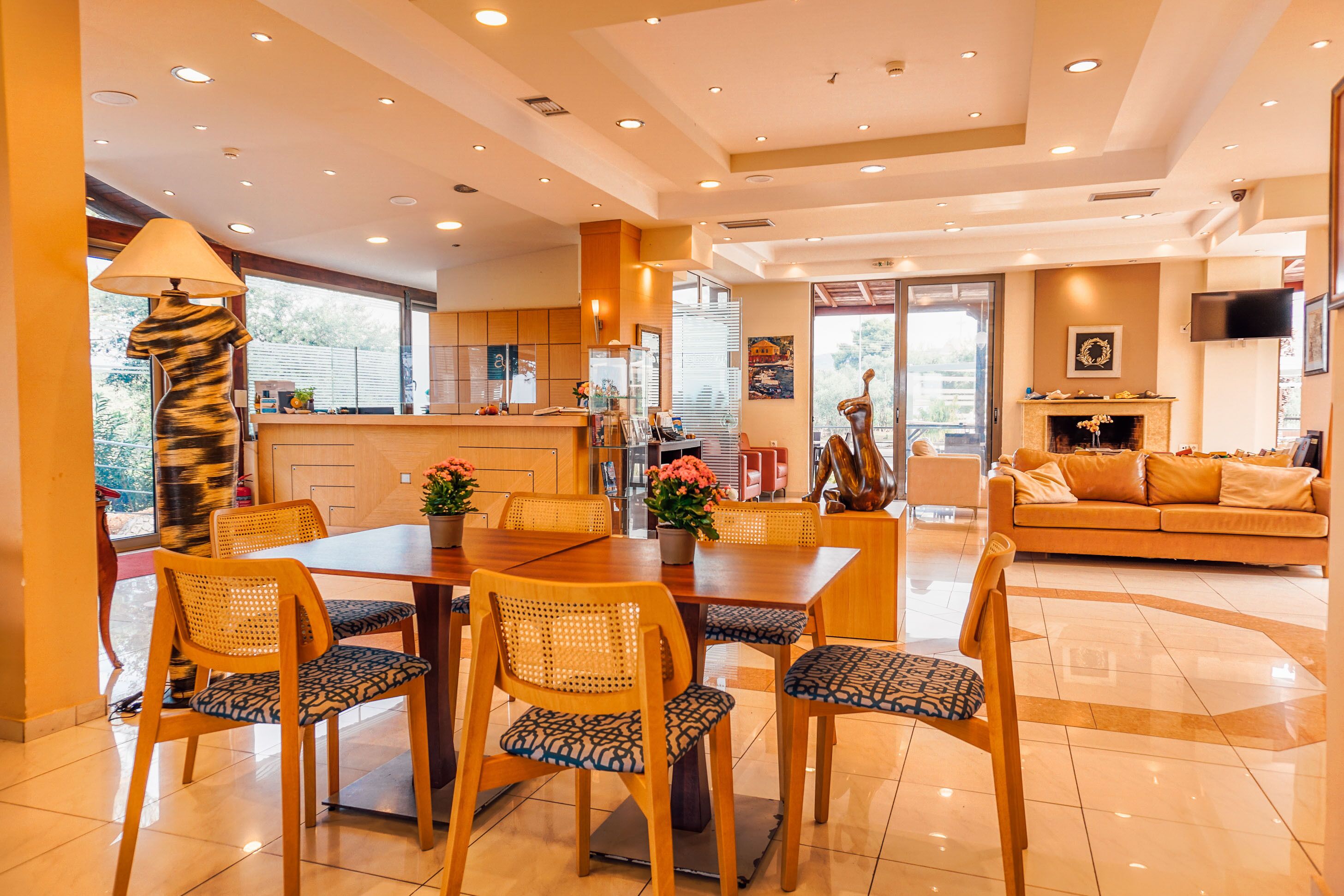 breakfast, lunch, dinner served; greek cuisine, garden views