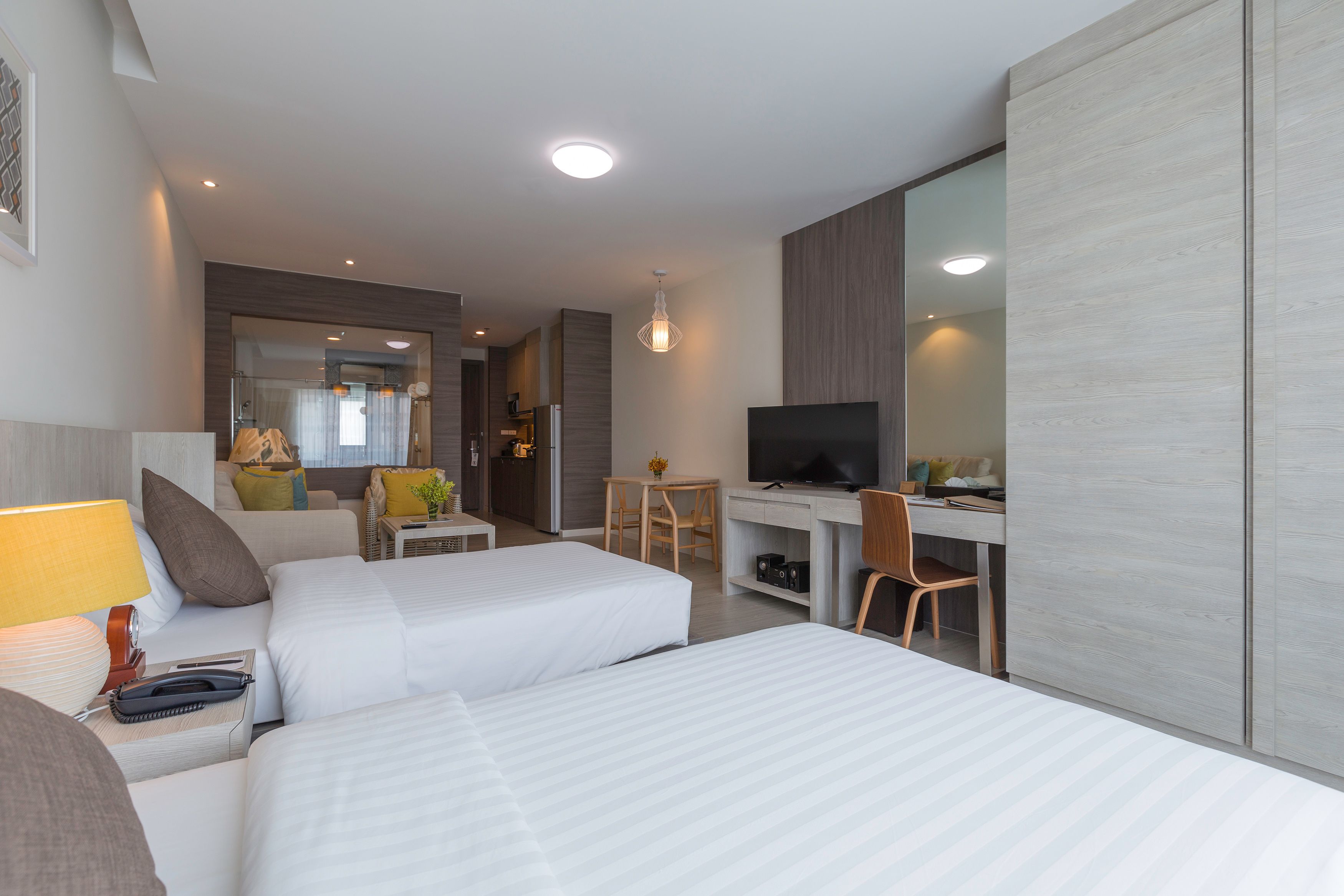 studio suite | in-room safe, desk, blackout curtains, free wifi