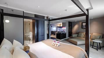 Premium bedding, minibar, in-room safe, desk