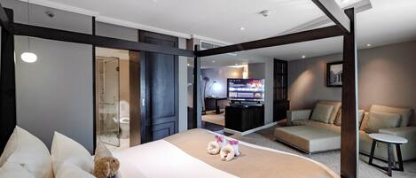 Ropa de cama de alta calidad y minibar