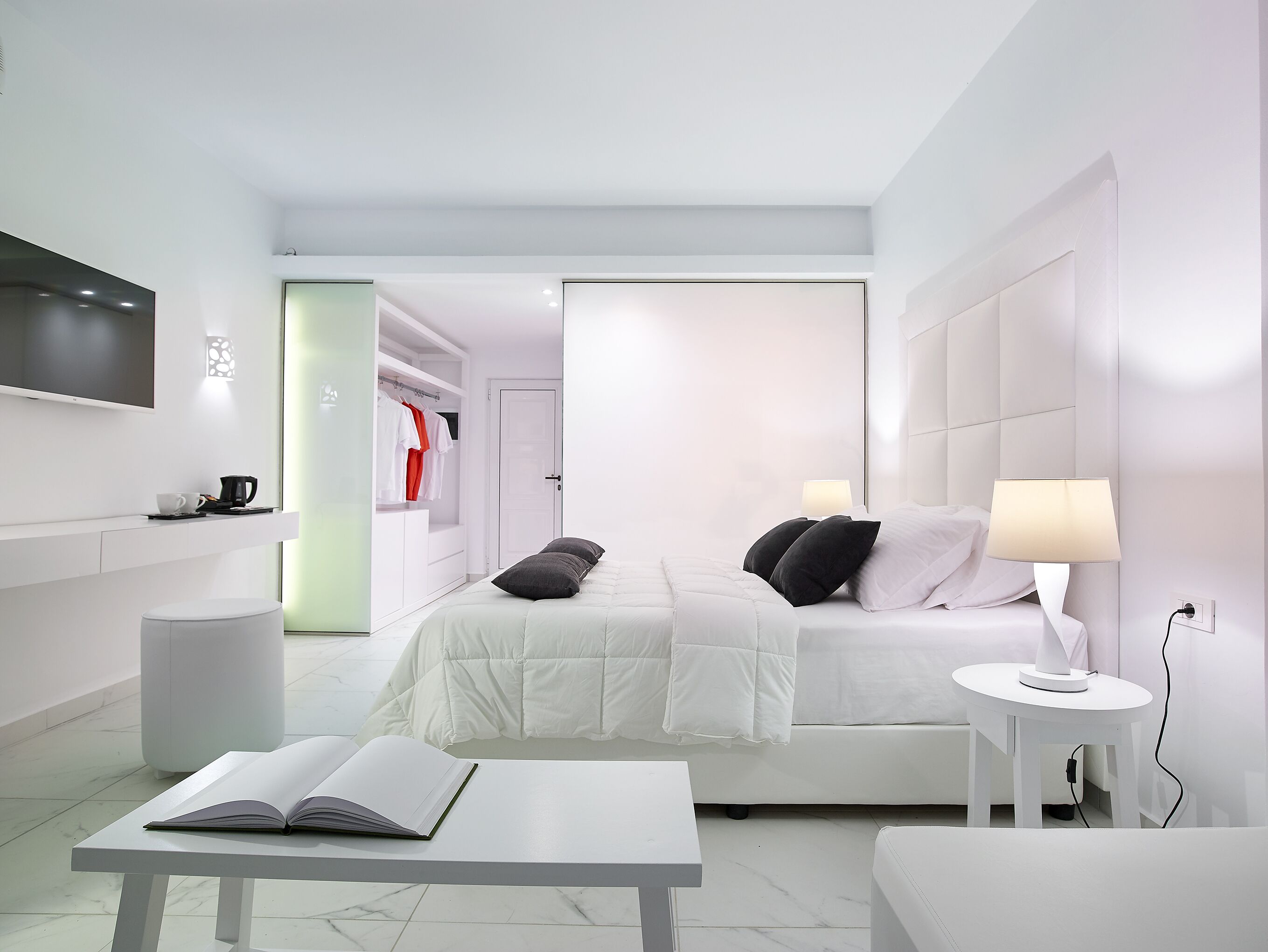 Premium bedding, in-room safe, blackout curtains, soundproofing