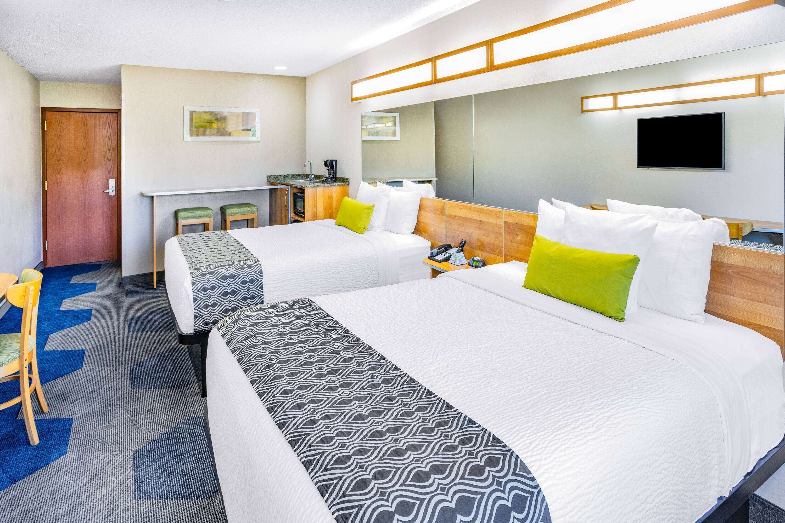 studio suite, 2 queen beds, non smoking | premium bedding, pillow-top beds, desk, iron/ironing board