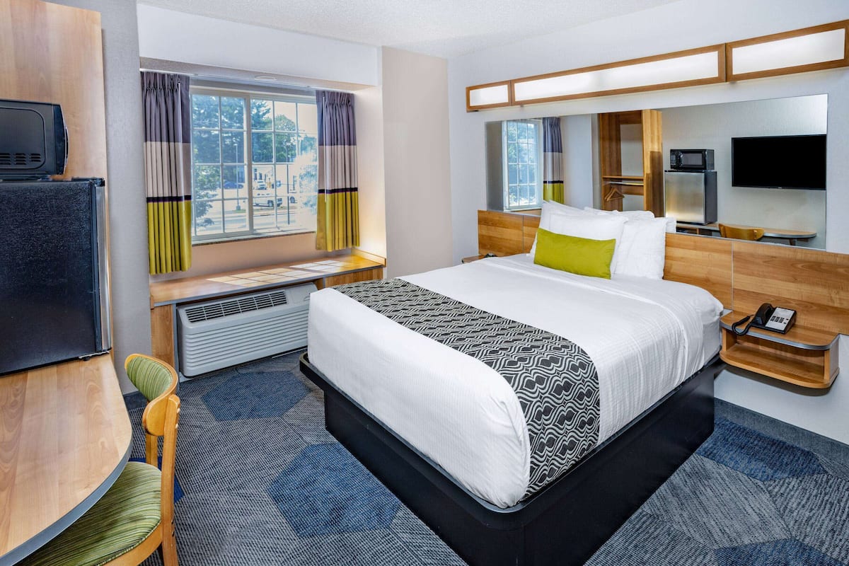 premium bedding, pillow-top beds, desk, iron/ironing board