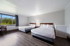 Basic Room, 2 Queen Beds, Non Smoking | Free WiFi, bed sheets