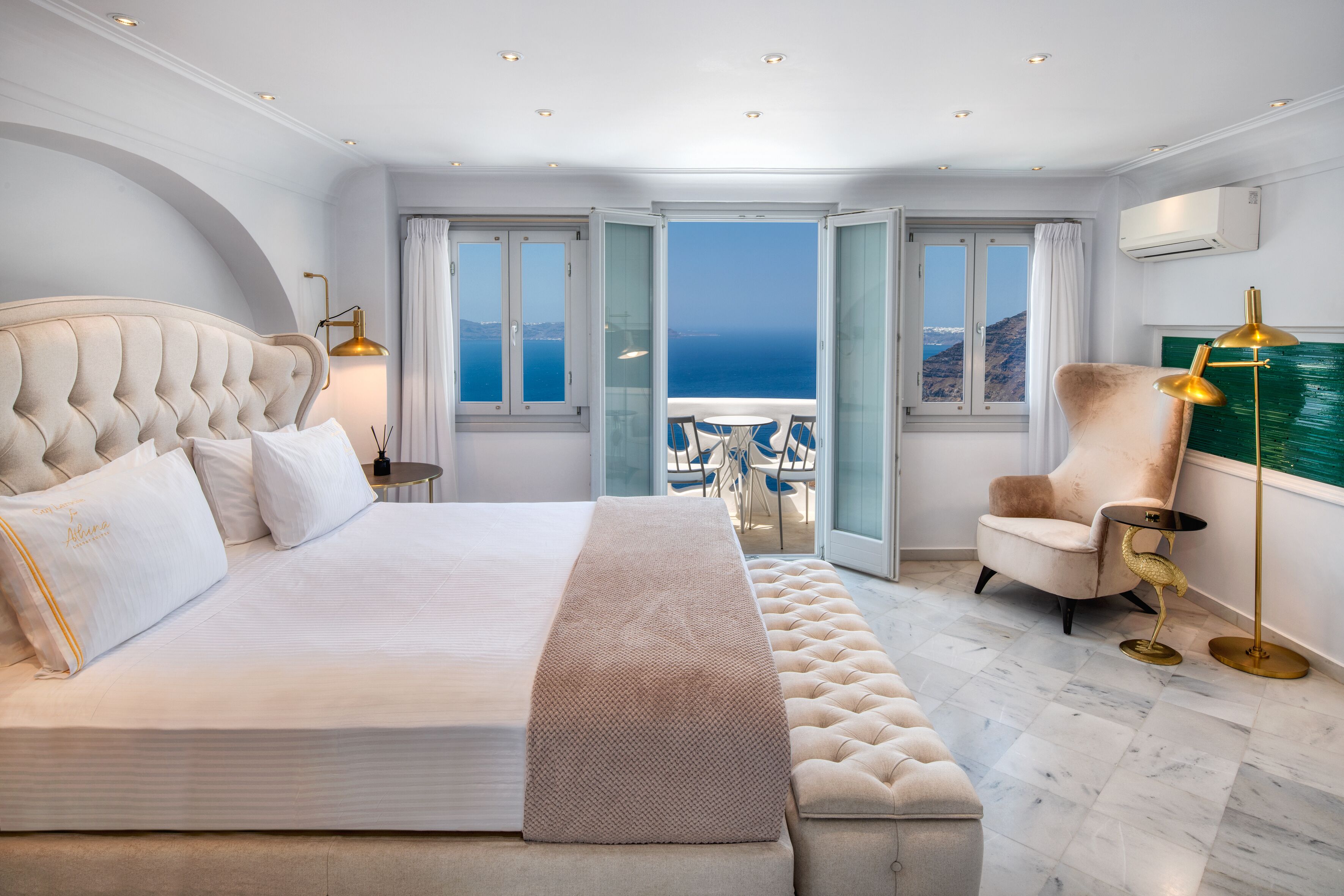 Royal Suite with Outdoor Hot Tub | Frette Italian sheets, premium bedding, memory-foam beds, minibar