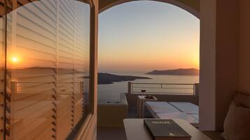 Suite monolocale Senior, 1 letto queen, vista mare | Terrazza/patio