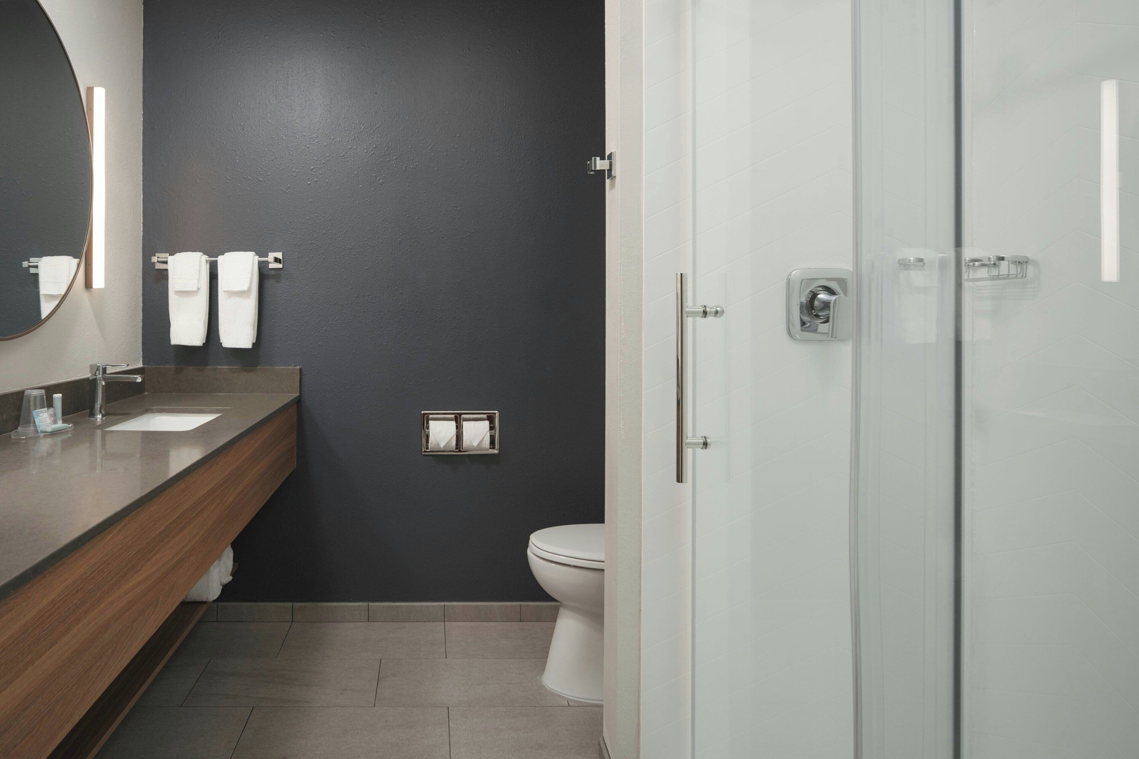 free toiletries, hair dryer, towels, soap