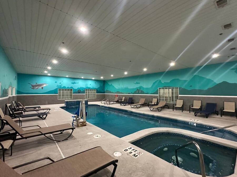 Indoor pool, outdoor pool