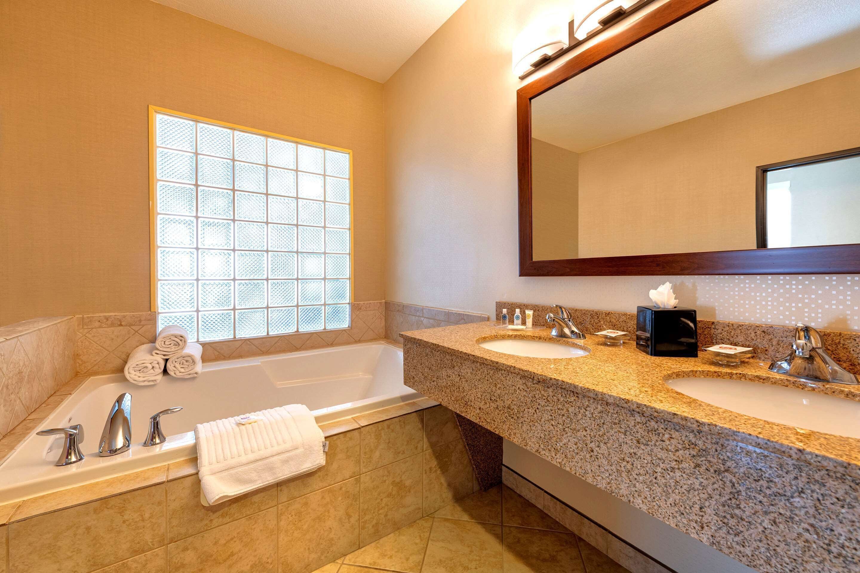 suite, 1 king bed with sofa bed, accessible, non smoking | premium bedding, in-room safe, desk, laptop workspace