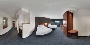 Habitación, 2 camas Queen size | Ropa de cama hipoalergénica y escritorio 