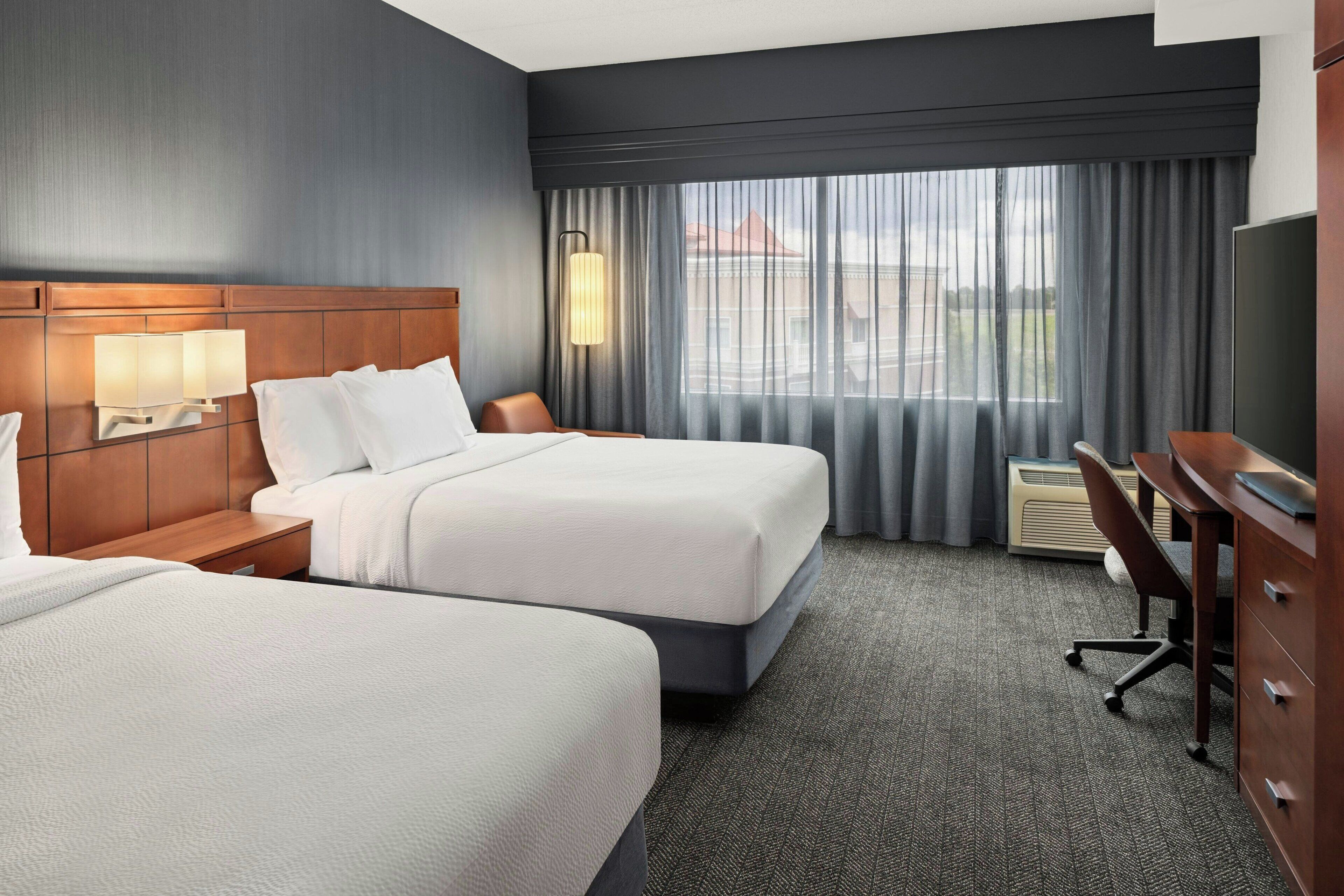 room, 2 queen beds, non smoking | hypo-allergenic bedding, desk, laptop workspace, blackout curtains