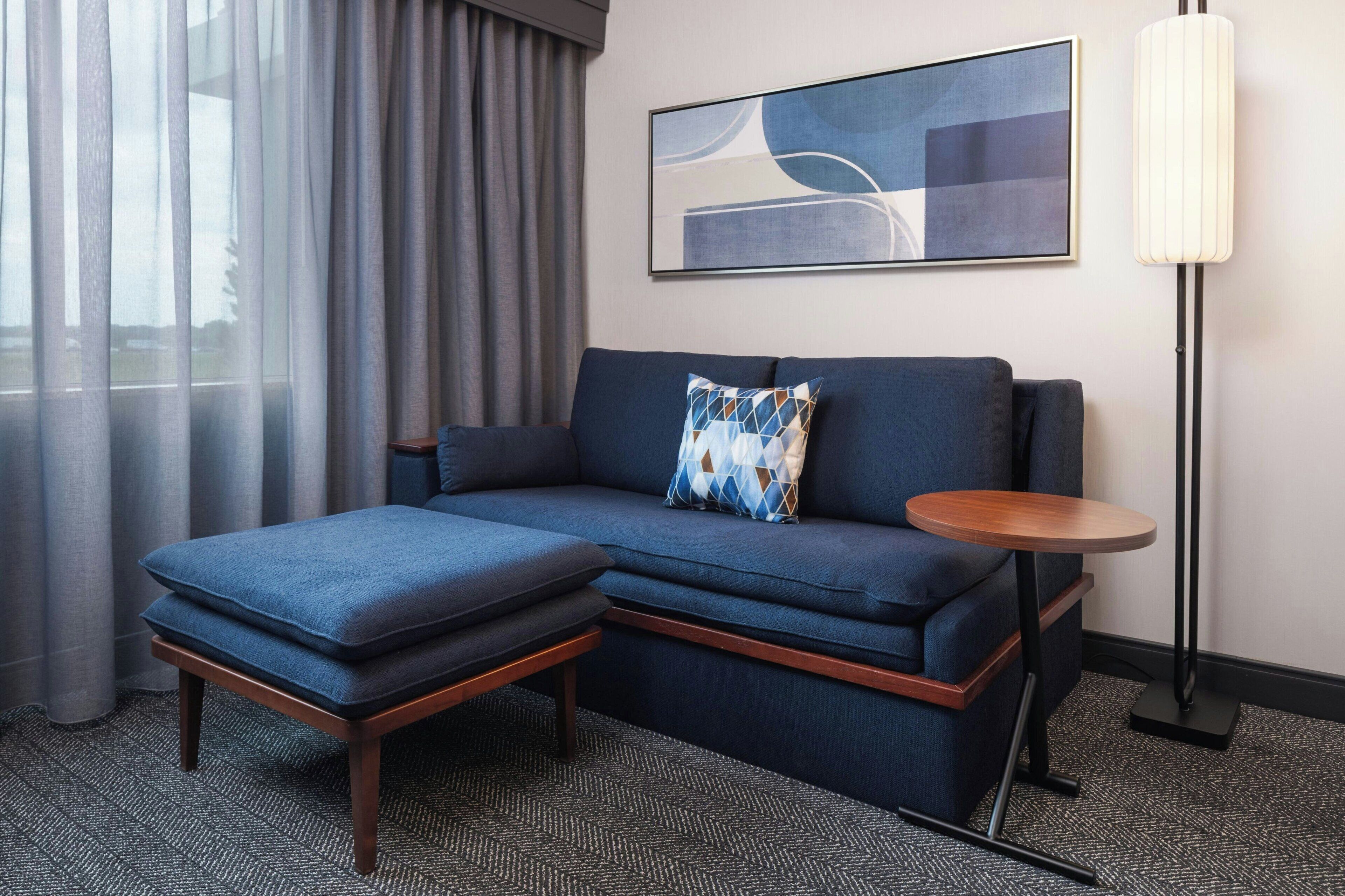 room, 1 king bed with sofa bed, non smoking | hypo-allergenic bedding, desk, laptop workspace, blackout curtains