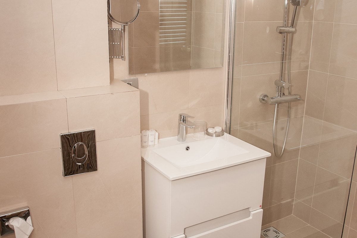 standard double or twin room | bathroom | combined shower/bathtub, free toiletries, hair dryer, bathrobes