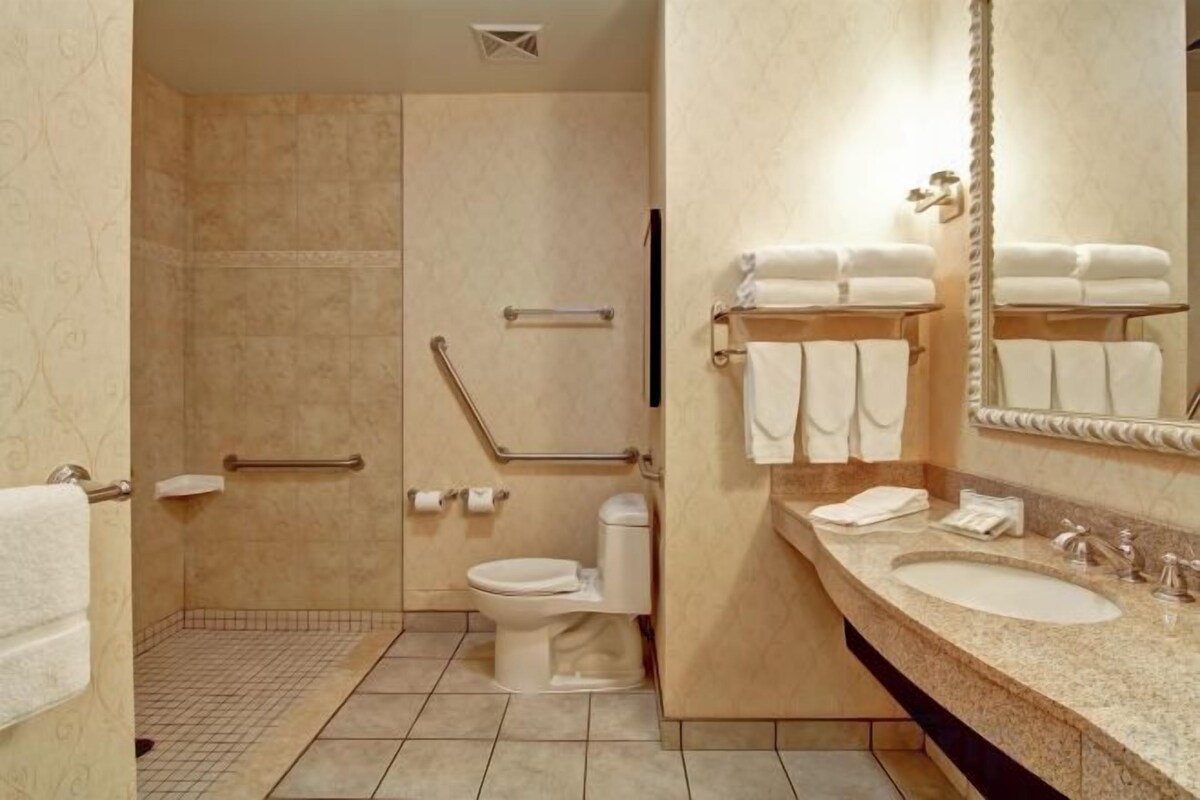Free toiletries, hair dryer, towels, soap