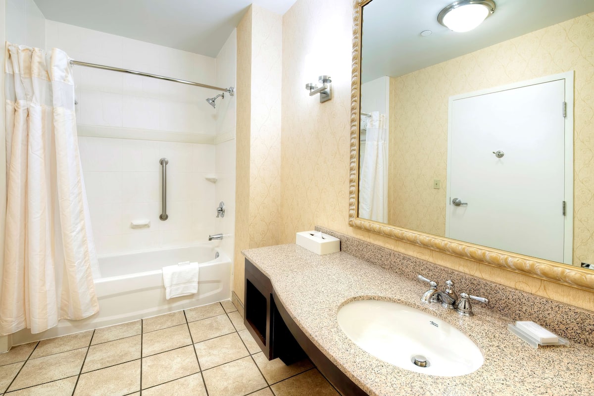 evolution, suite, 1 bedroom | bathroom | free toiletries, hair dryer, towels, soap