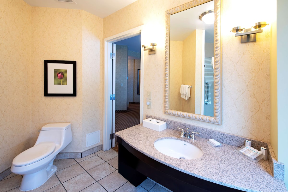 1 King Standard w/ walk in shower | Bathroom | Free toiletries, hair dryer, towels, soap