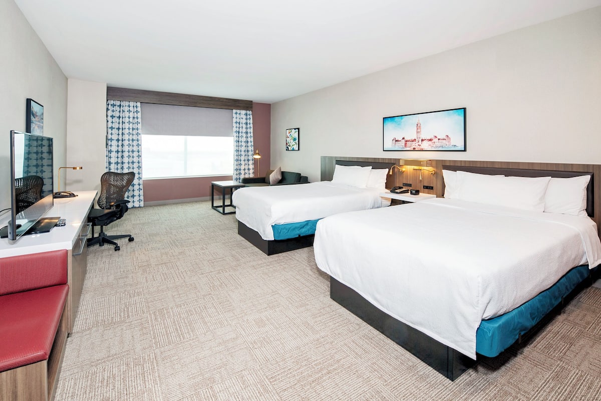 Down comforters, blackout drapes, soundproofing, iron/ironing board