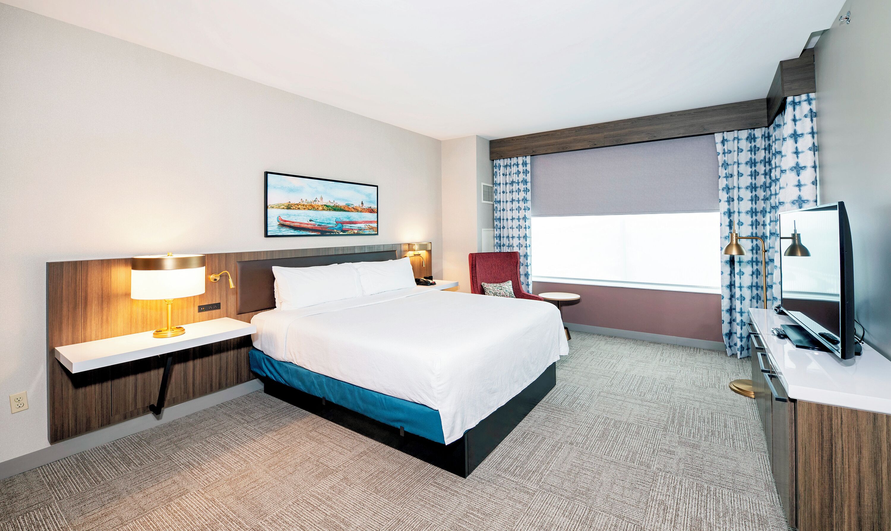 Down duvets, blackout curtains, soundproofing, iron/ironing board