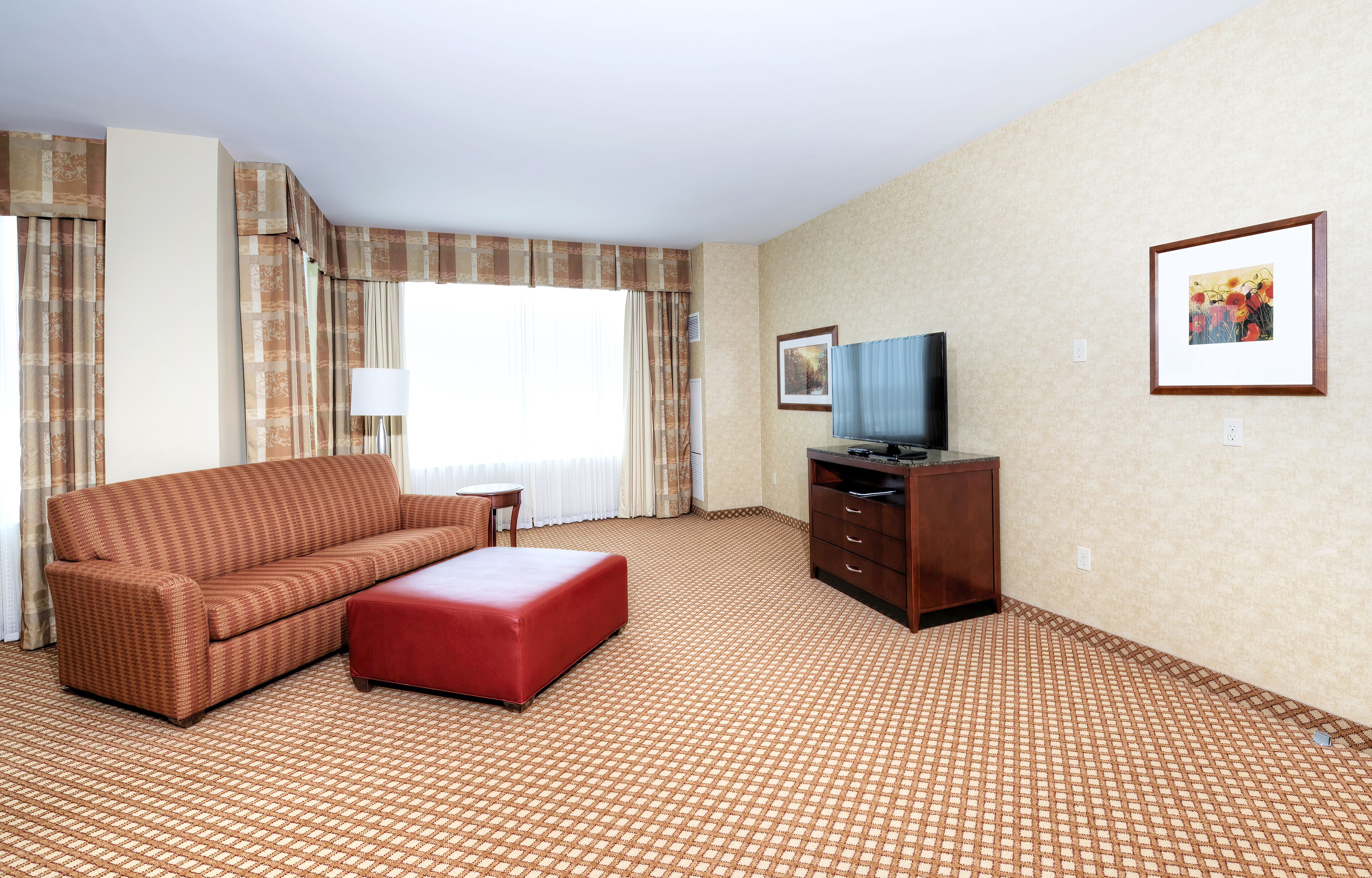 room, 1 king bed with sofa bed (drinks & snacks) | living area | 50-inch lcd tv with satellite channels, tv