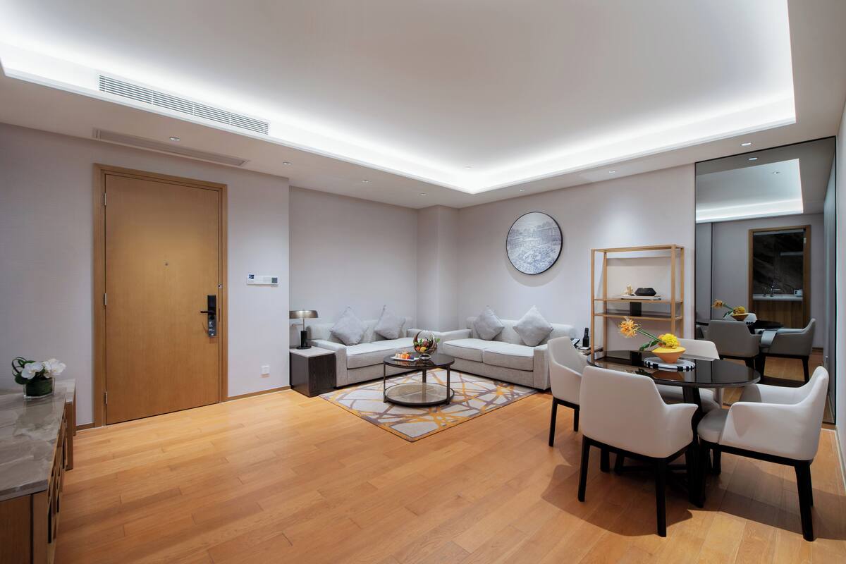 Two Bedroom and Living room Apartment | 1 bedroom, premium bedding, in-room safe, desk