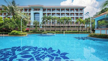 Indoor pool, outdoor pool, open 6:00 AM to 11:00 PM, free pool cabanas