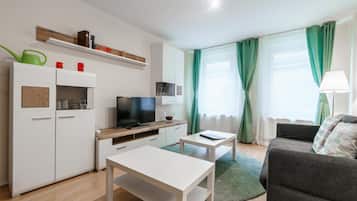 Familienapartment, 2 Schlafzimmer | Wohnzimmer | Plasmafernseher