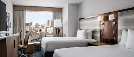 Premium bedding, pillowtop beds, in-room safe, desk