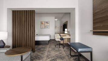 Premium bedding, pillow-top beds, desk, soundproofing