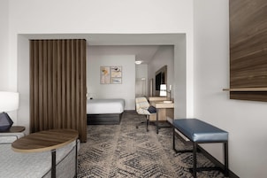 Premium bedding, pillowtop beds, desk, soundproofing