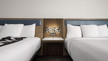 Ropa de cama de alta calidad, camas con pillow-top y escritorio