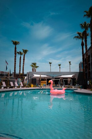 Outdoor pool, open 7:00 AM to 10:00 PM, free pool cabanas, pool loungers - MOXY Phoenix Tempe/ASU Area (Tempe)