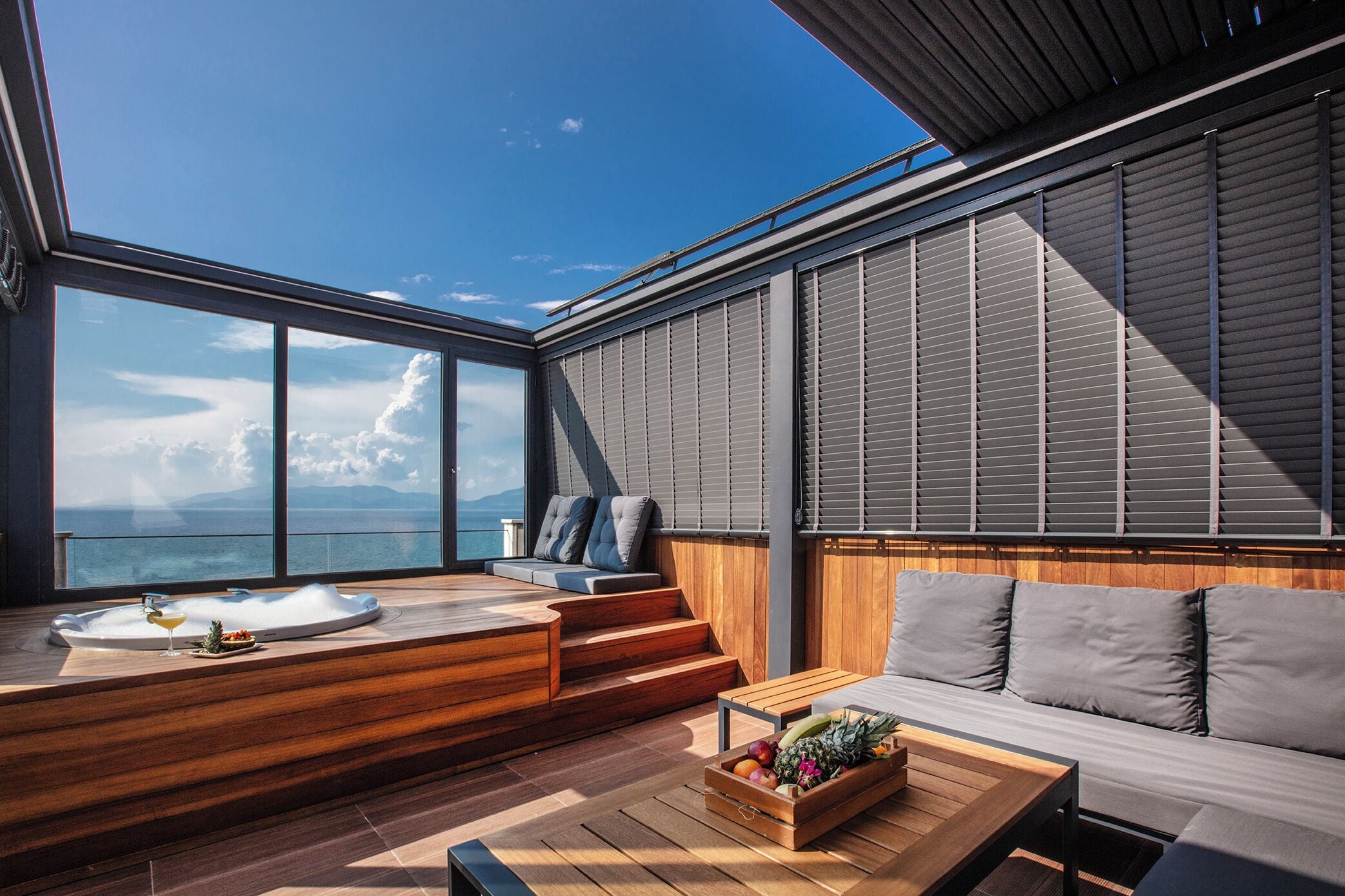 익스클루시브 스위트, 침실 1개, 바다 전망 | 테라스/파티오