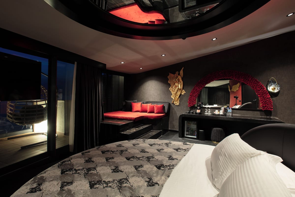 Honeymoon-Zimmer, 1 King-Bett, Meerblick | 2 Schlafzimmer, hochwertige Bettwaren, Minibar, Zimmersafe