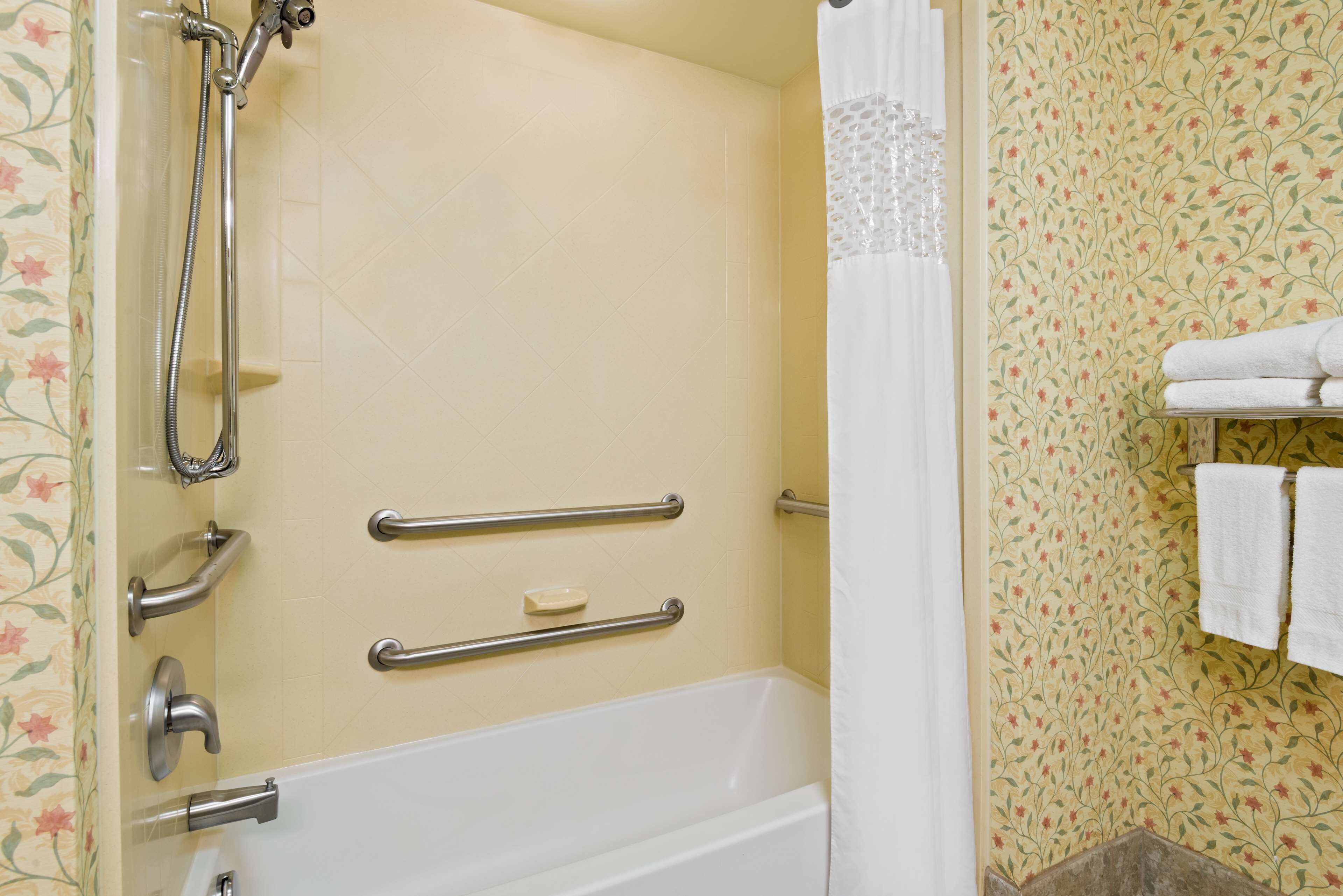 free toiletries, hair dryer, towels, soap