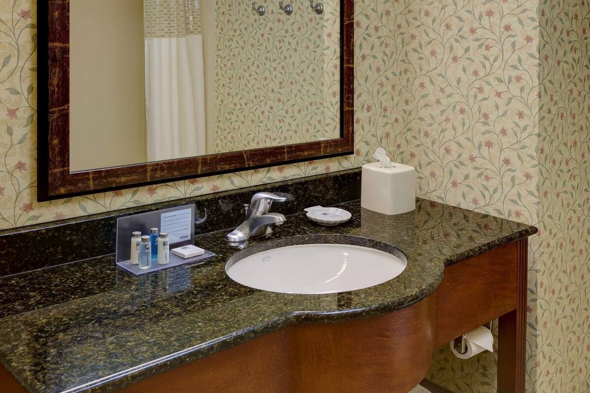 free toiletries, hair dryer, towels, soap