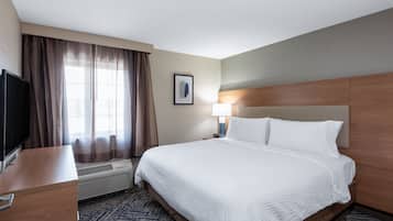 Suite, 1 Bedroom | Desk, laptop workspace, blackout drapes, iron/ironing board