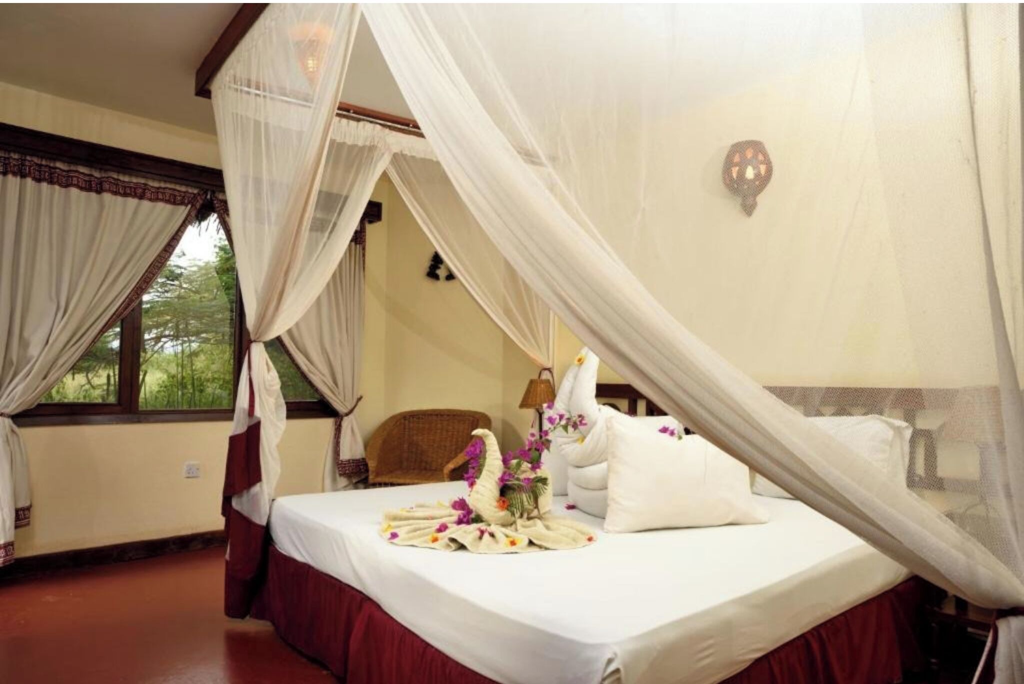 Individually decorated, individually furnished, desk, bed sheets