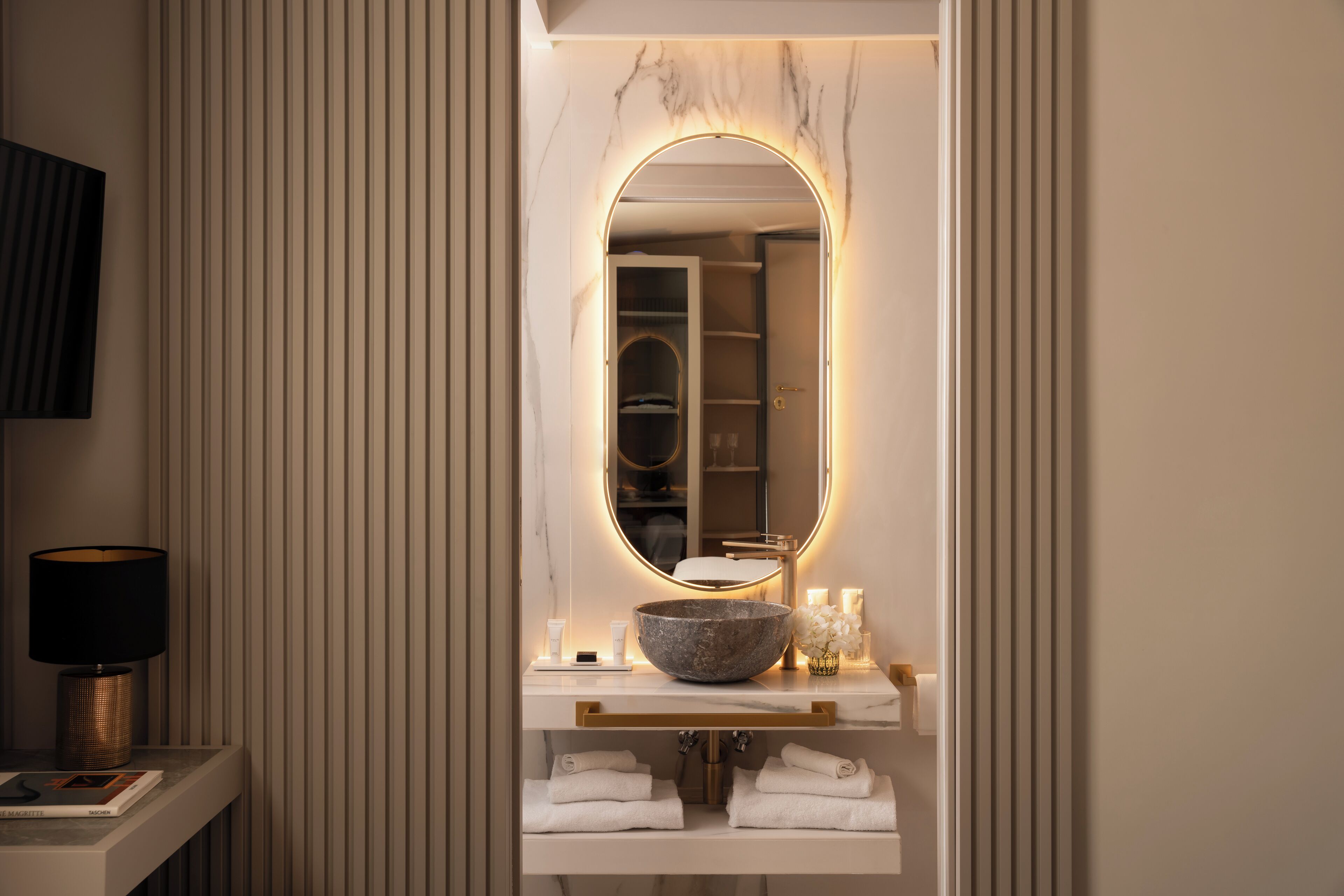 superior room, terrace | bathroom | shower, designer toiletries, hair dryer, bathrobes