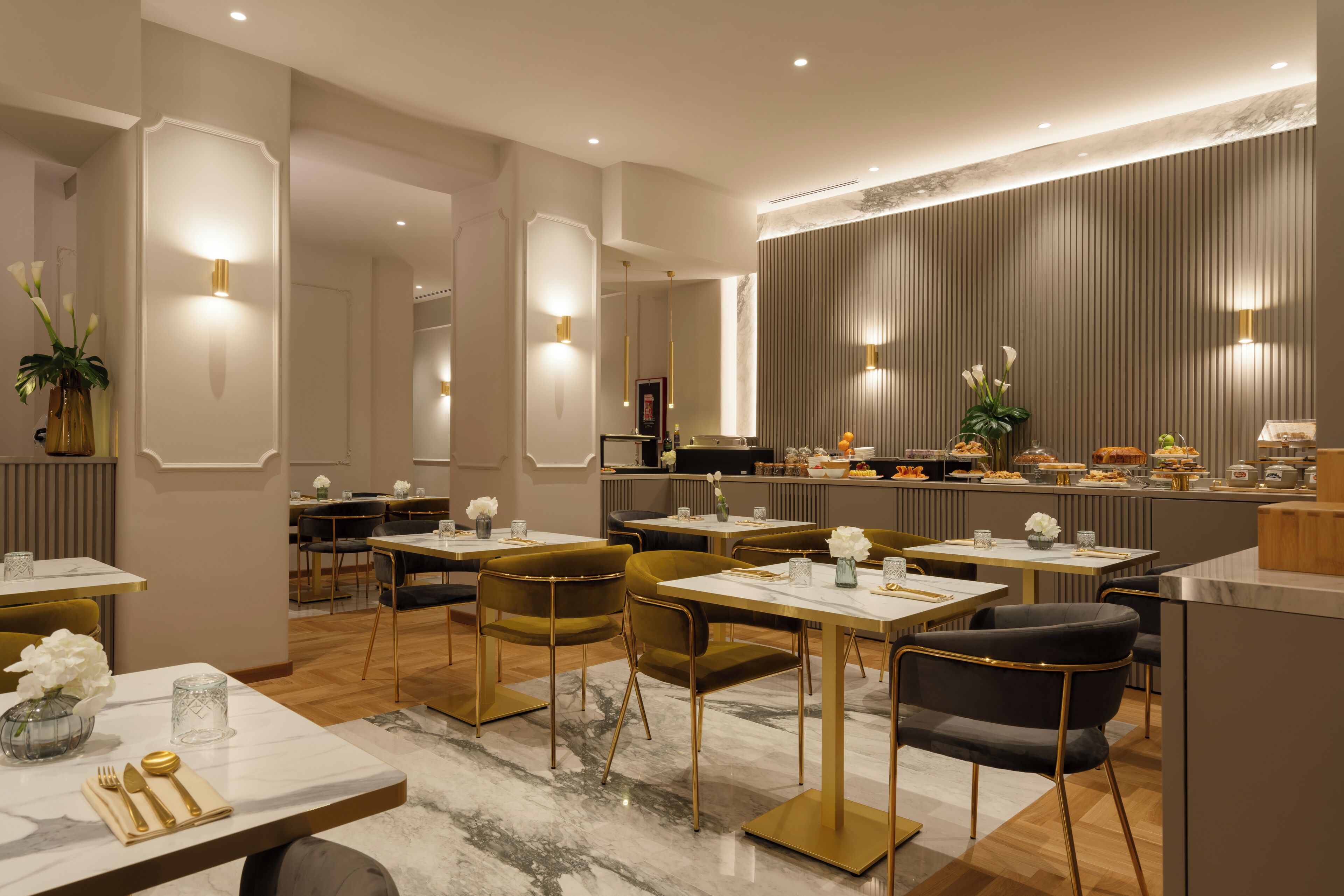 daily buffet breakfast (eur 18 per person)