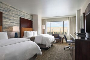 Pillowtop beds, in-room safe, desk, laptop workspace - The Westin Washington National Harbor (Fort Washington)