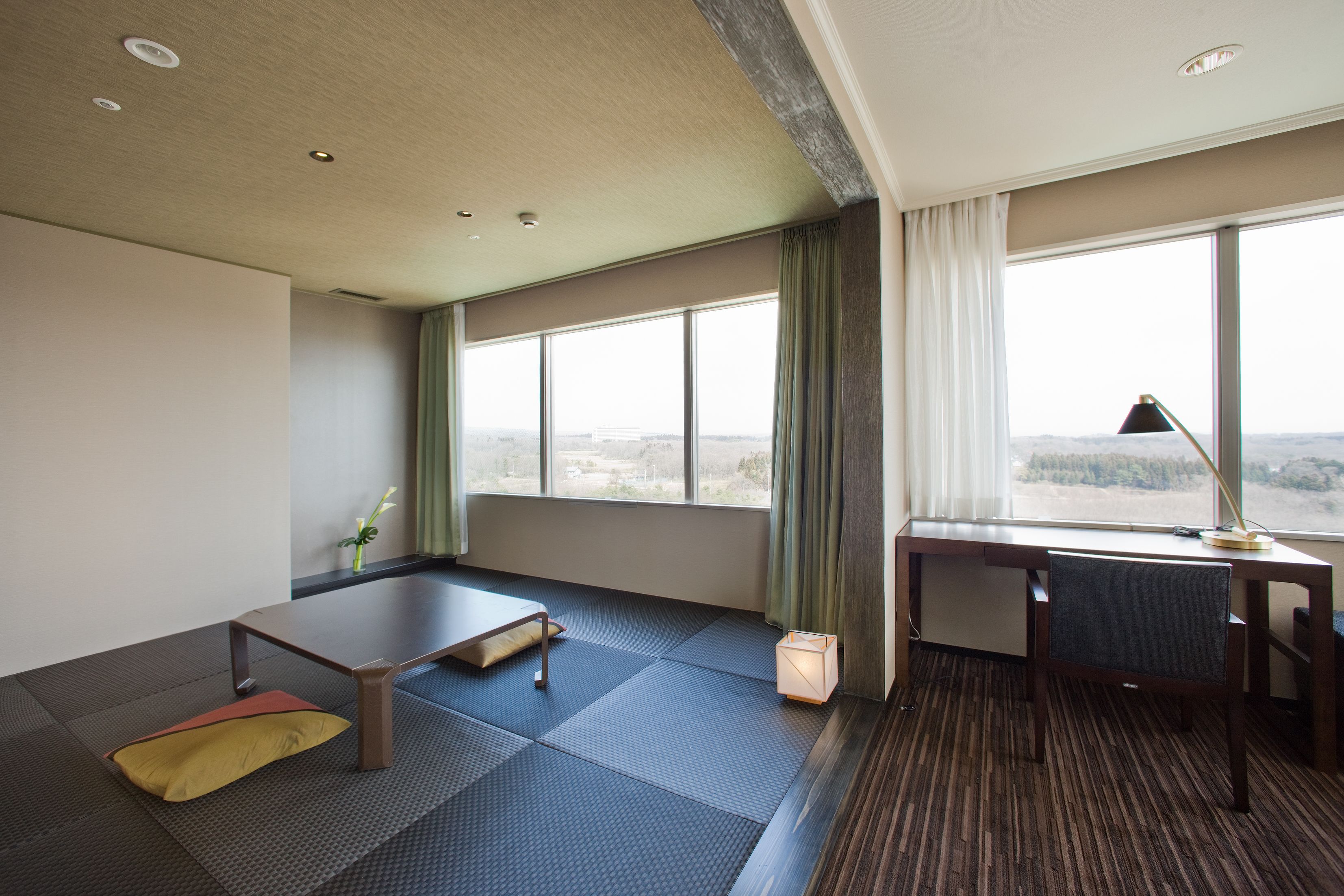 traditional twin room, annex building (ex room, japanese western style, 12f) | 1 bedroom, in-room safe, desk, soundproofing