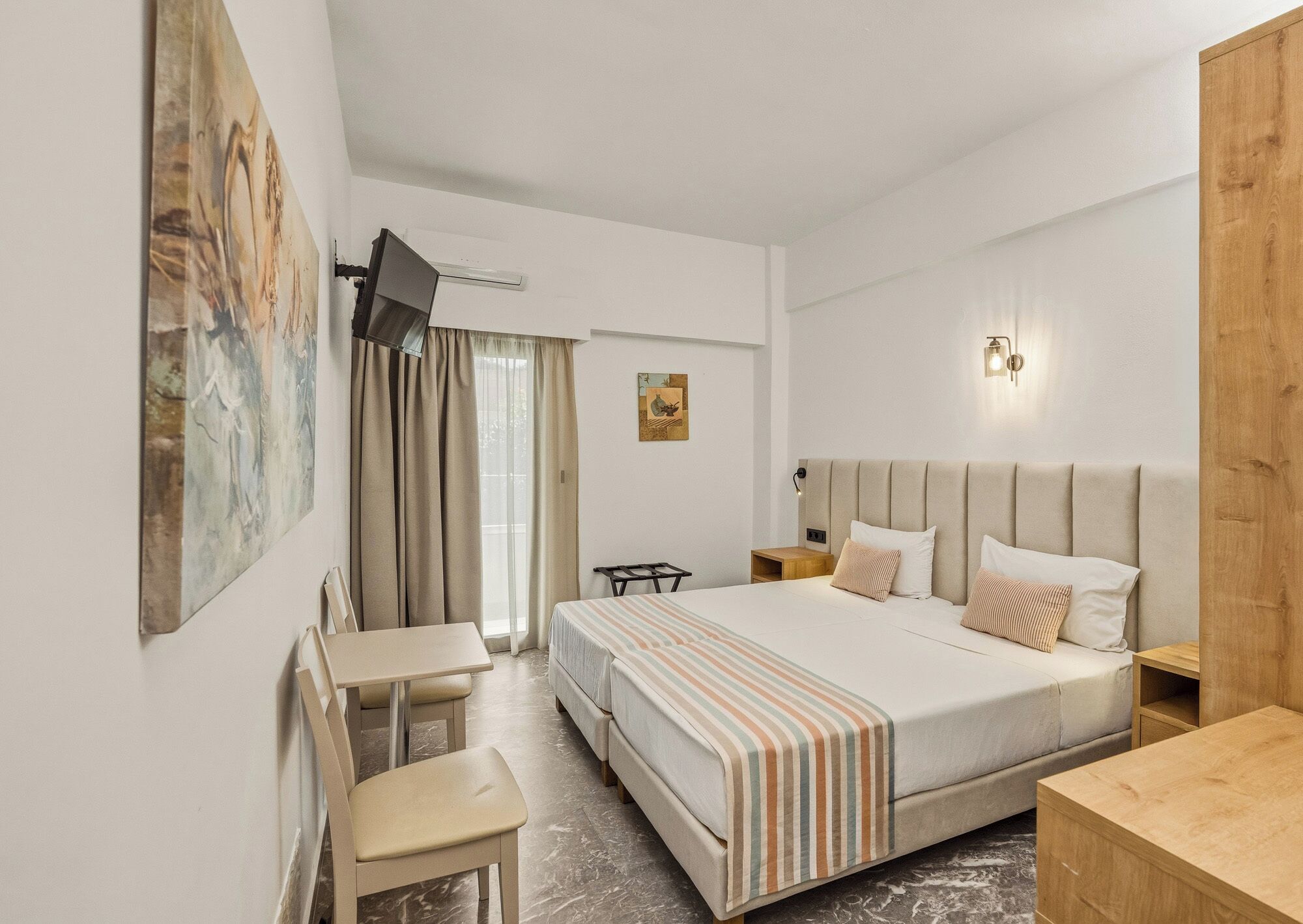 Blackout curtains, iron/ironing board, cots/infant beds, free WiFi