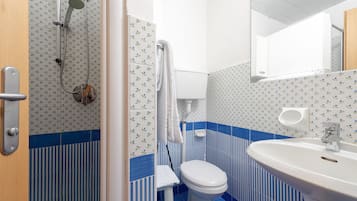 Hair dryer, bidet, towels