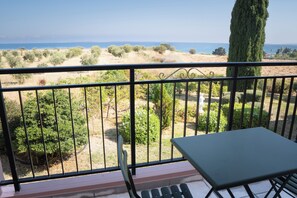 Estudio superior, vistas al mar | Balcón