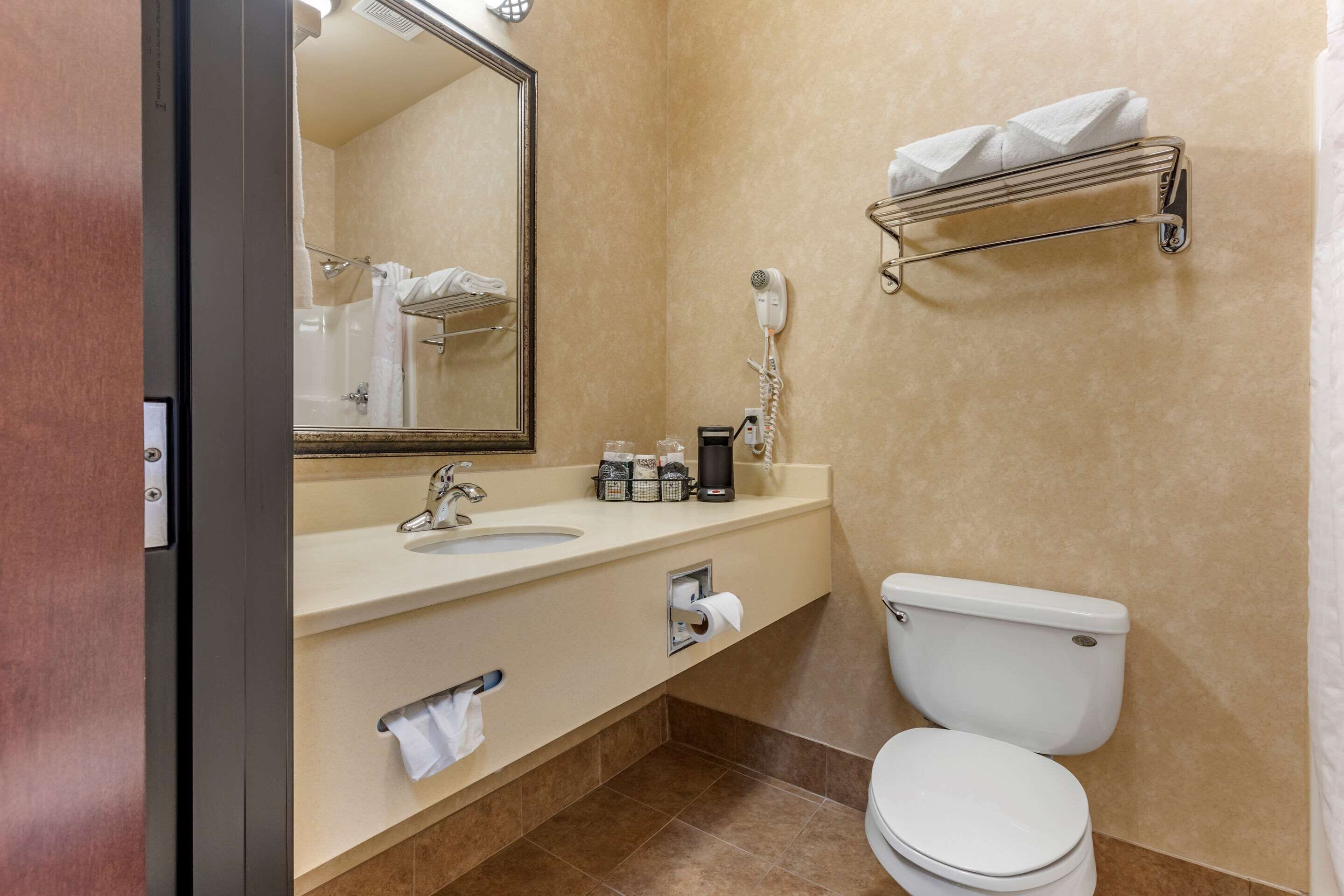suite, 1 king bed, non smoking | bathroom | combined shower/bathtub, free toiletries, hair dryer, towels