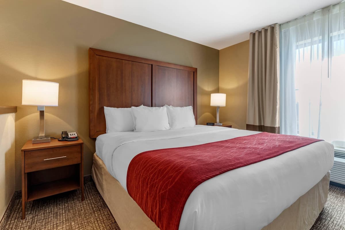 Phòng Suite, 1 giường cỡ king, không hút thuốc | Bàn, màn/rèm cản sáng, bàn ủi/dụng cụ ủi quần áo 