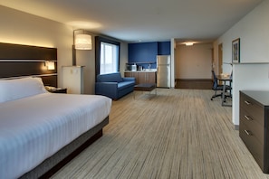 Suite, 1 King Bed, Accessible (Communication Accessible) | In-room safe, desk, laptop workspace, iron/ironing board