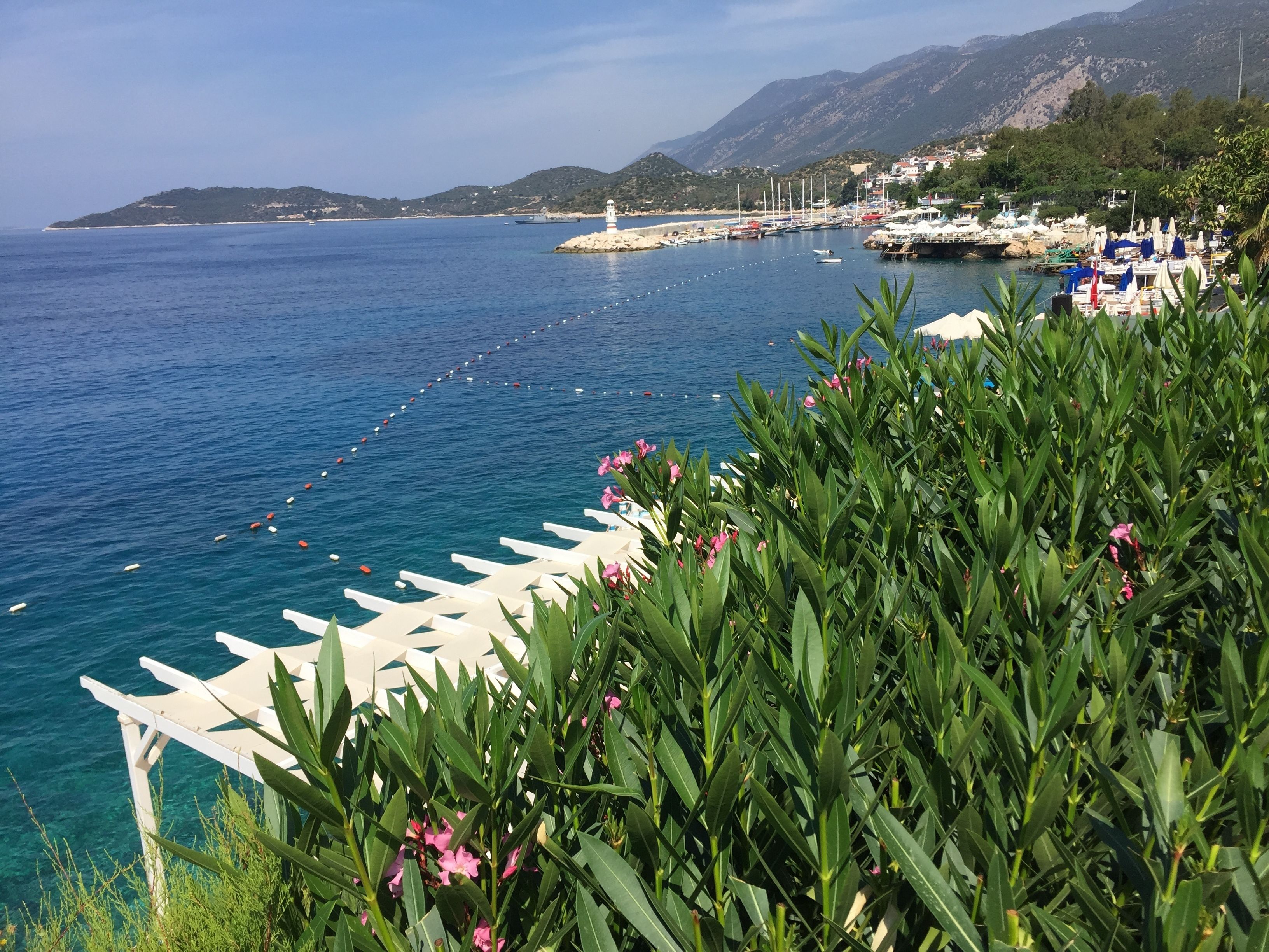 private beach, sun-loungers, beach umbrellas, beach bar