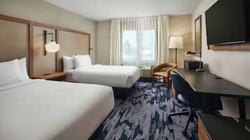 Room, 2 Double Beds | Premium bedding, in-room safe, desk, iron/ironing board