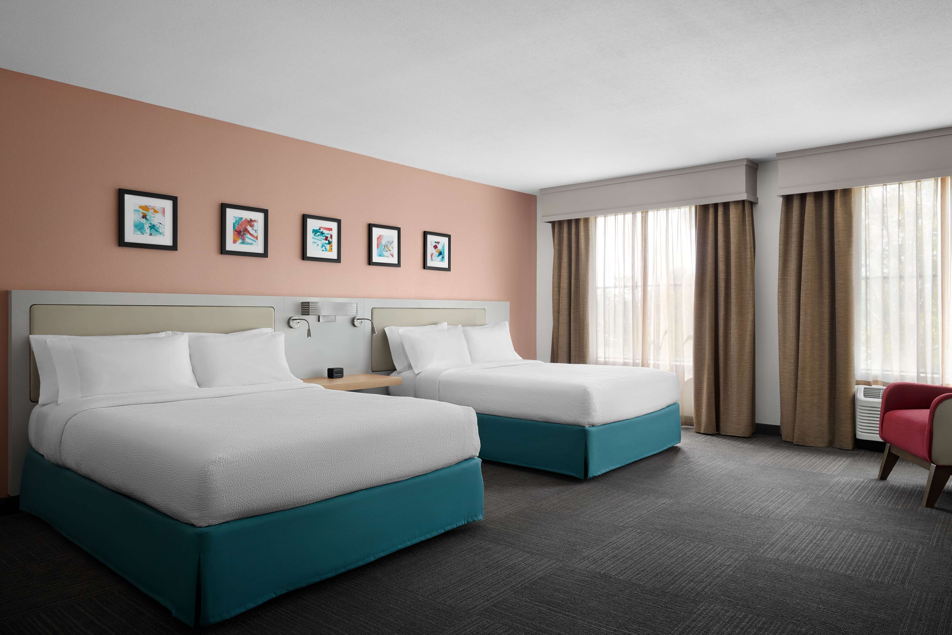 room, 2 queen beds, accessible (mobility/hearing, roll in shower) | in-room safe, free cots/infant beds, rollaway beds, free wifi